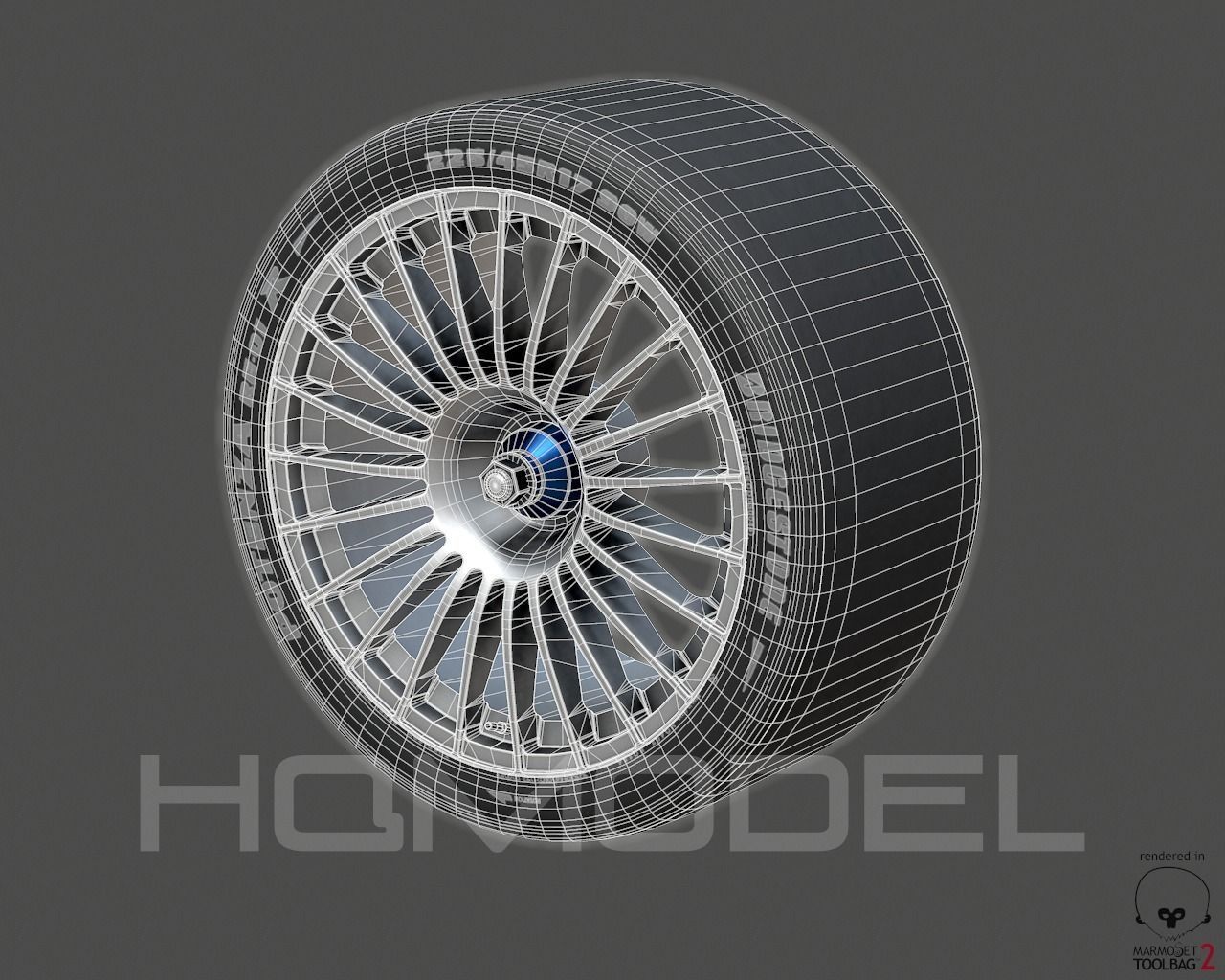 Generic Tire Standard PBR Low-poly 3D model_3