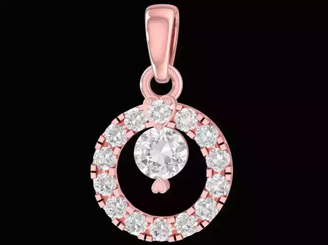 simple diamond pendant 2496