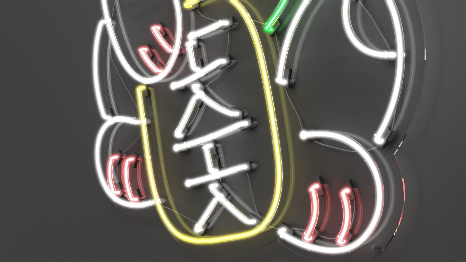 Fortune Cat - Neon Sign 3D model_3