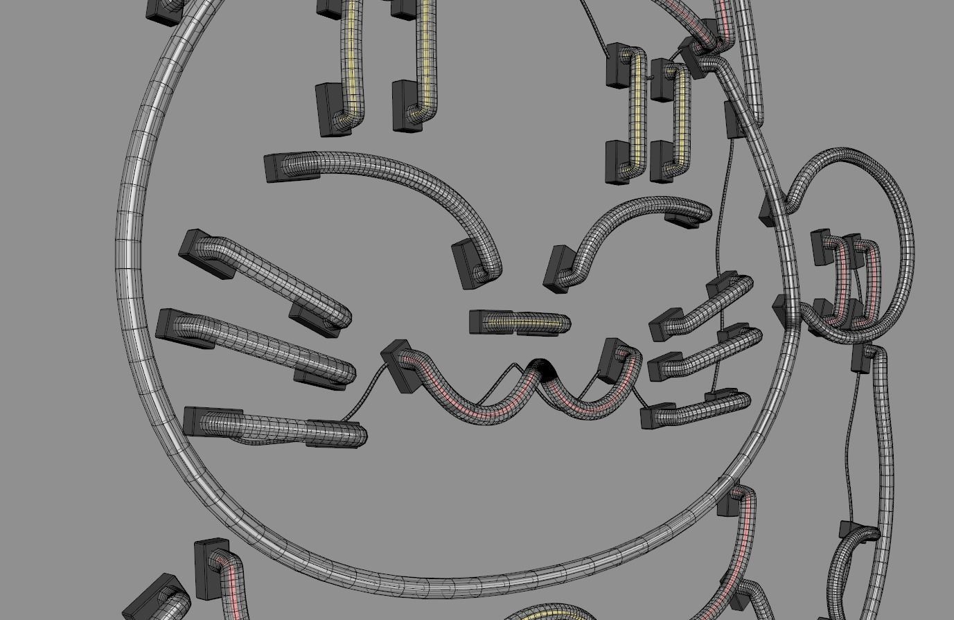 Fortune Cat - Neon Sign 3D model_8