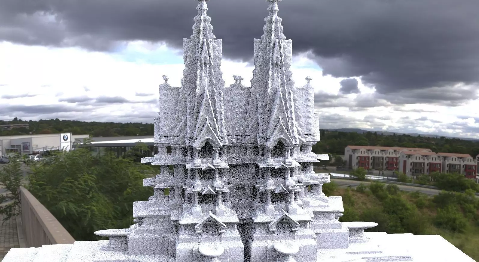 Holy virgin Mary architecture baroque 4 3D model_0