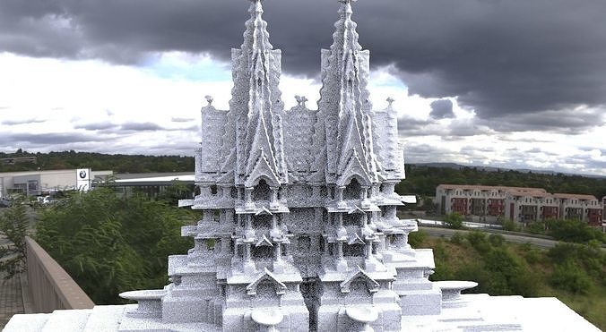 Holy virgin Mary architecture baroque 4 3D model