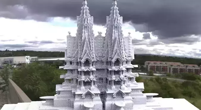 Holy virgin Mary architecture baroque 4 3D model