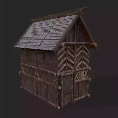 Medieval Cabin M Low-poly 3D model