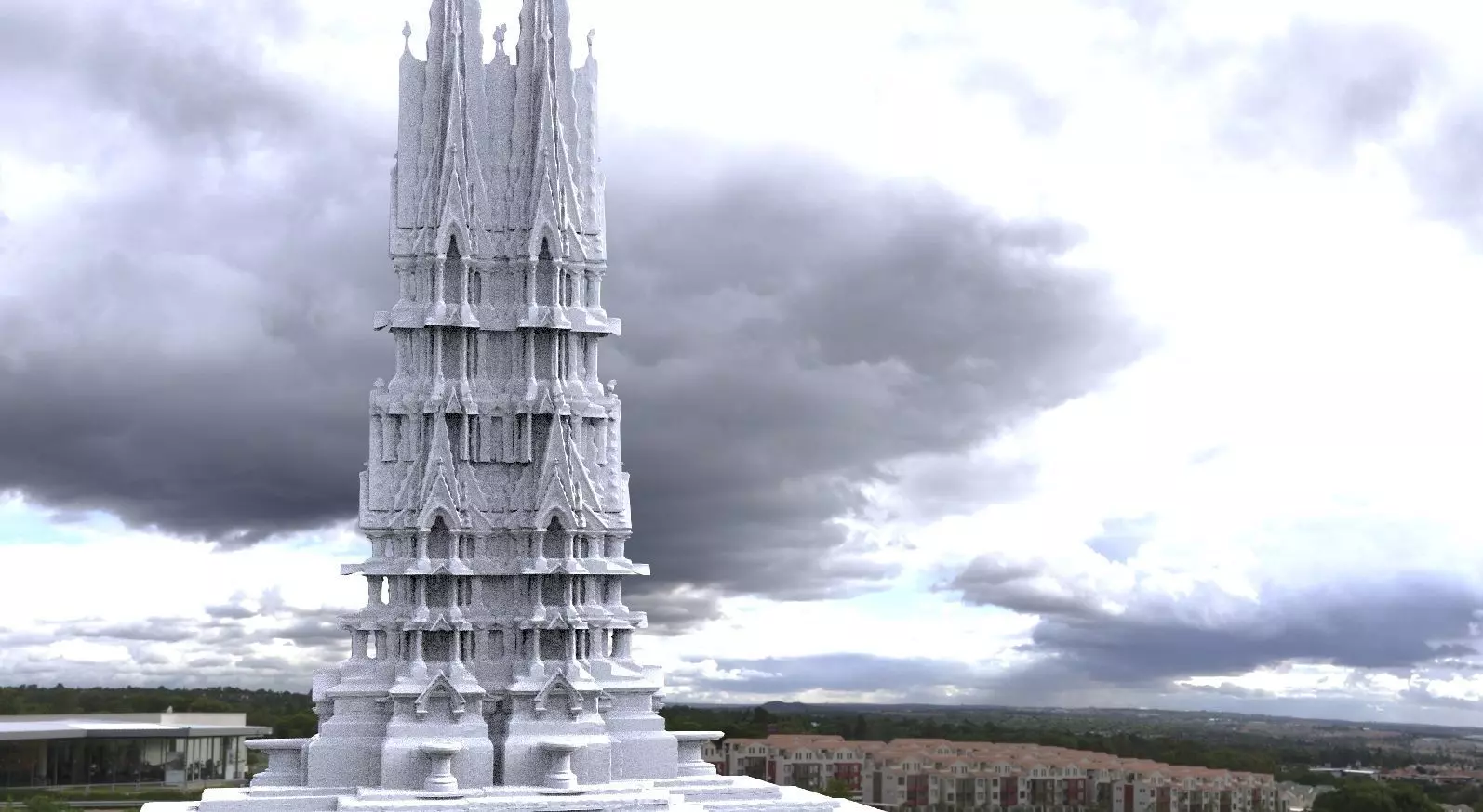 Holy virgin Mary architecture baroque 5 3D 3D model_0