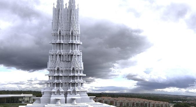 Holy virgin Mary architecture baroque 5 3D 3D model