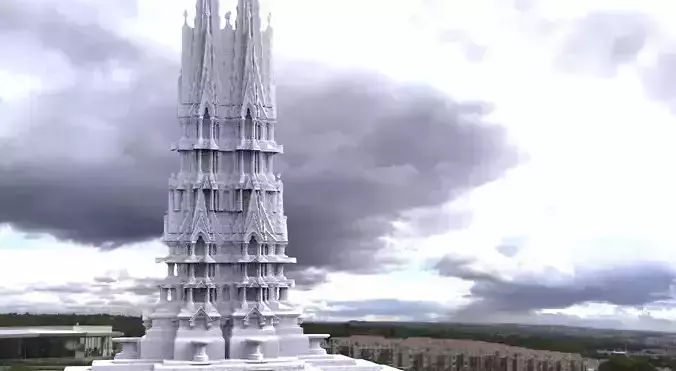 Holy virgin Mary architecture baroque 5 3D 3D model