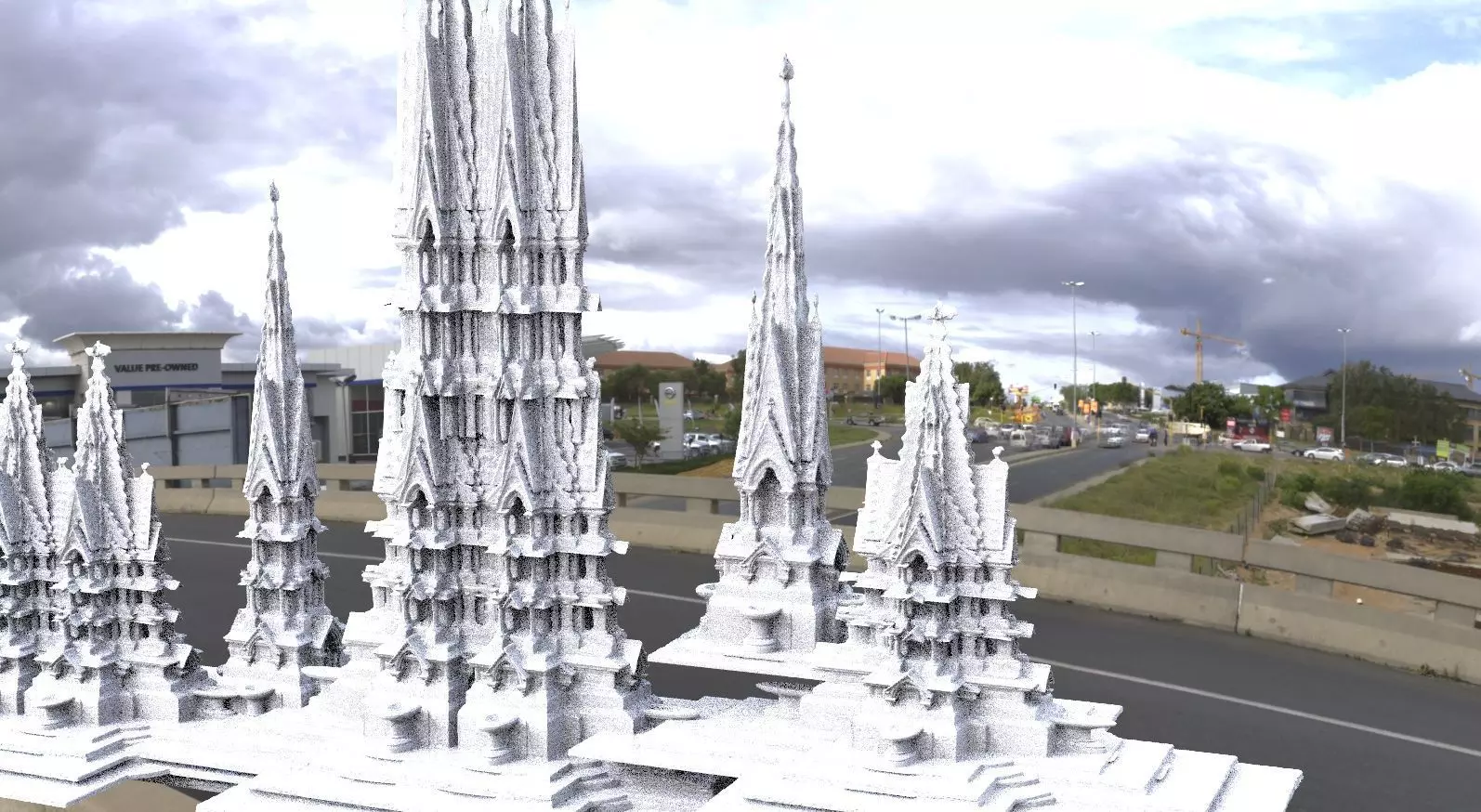 Holy virgin Mary architecture fountain collection 1 3D model_0