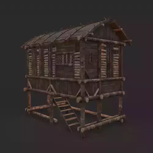 Medieval Cabin N  Low-poly 3D model