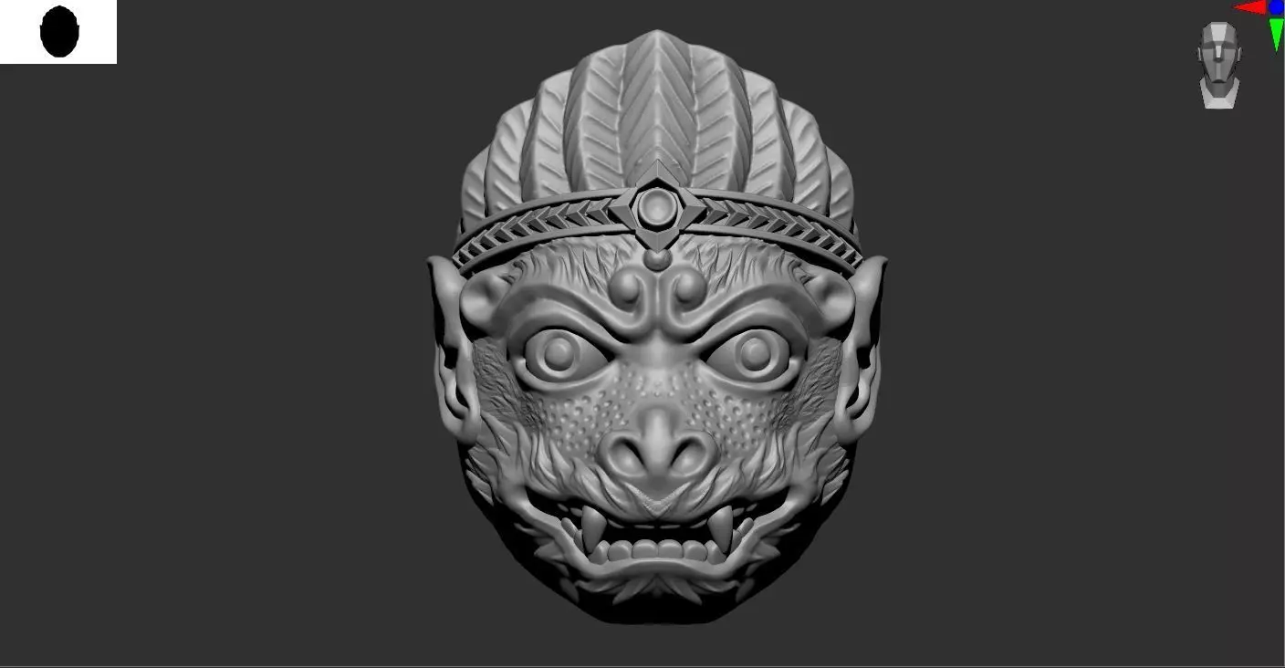 Monkey Ring 01 3D print model_0