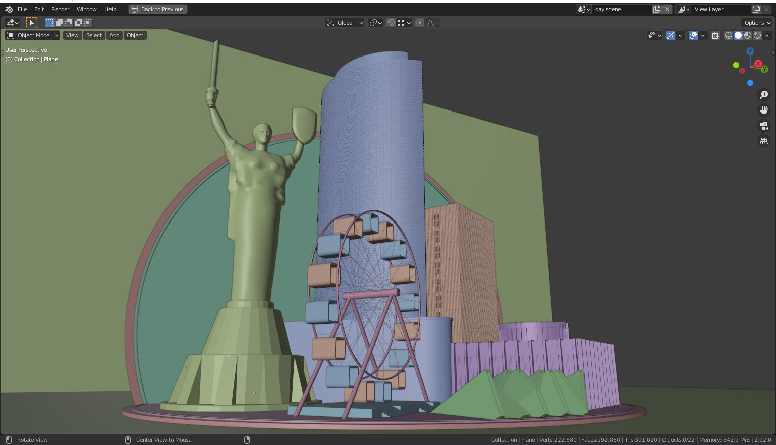 Kyiv city Free 3D model_2
