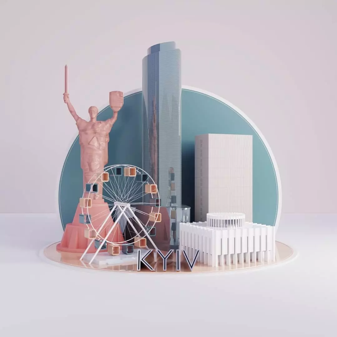 Kyiv city Free 3D model_0