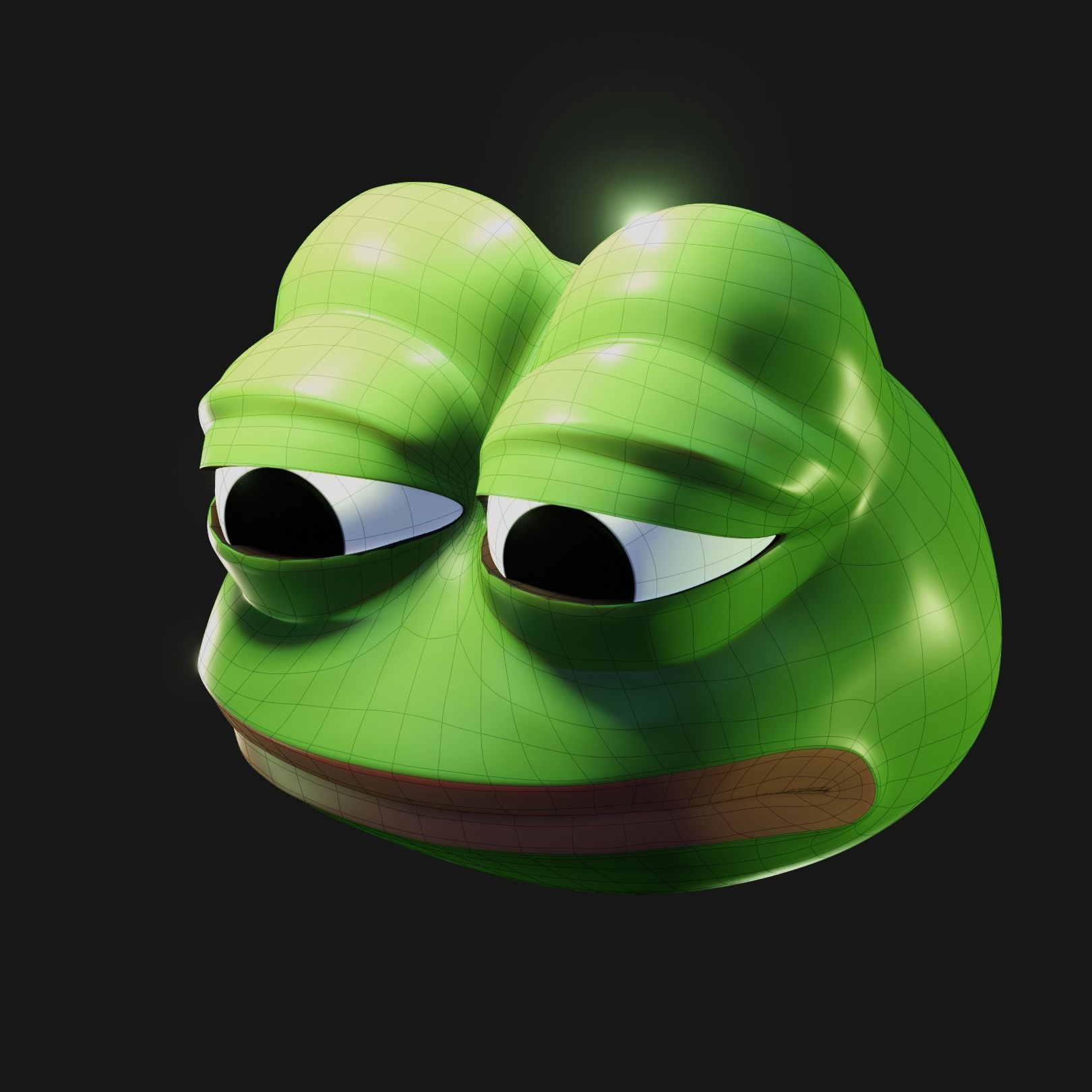 Feels Bad Man Pepe Low-poly 3D model_31