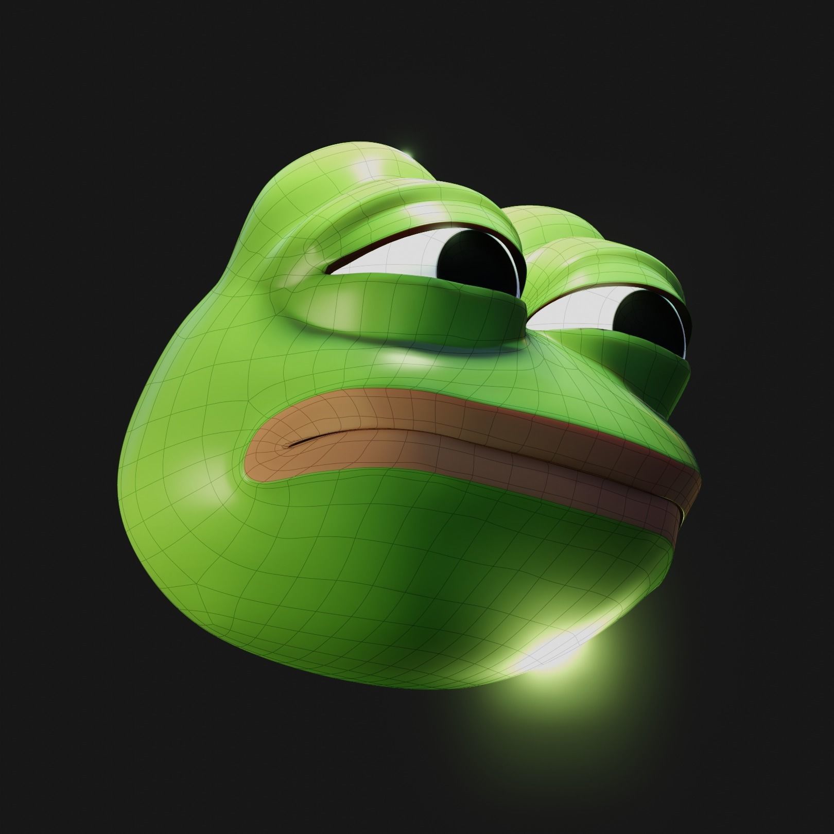 Feels Bad Man Pepe Low-poly 3D model_27