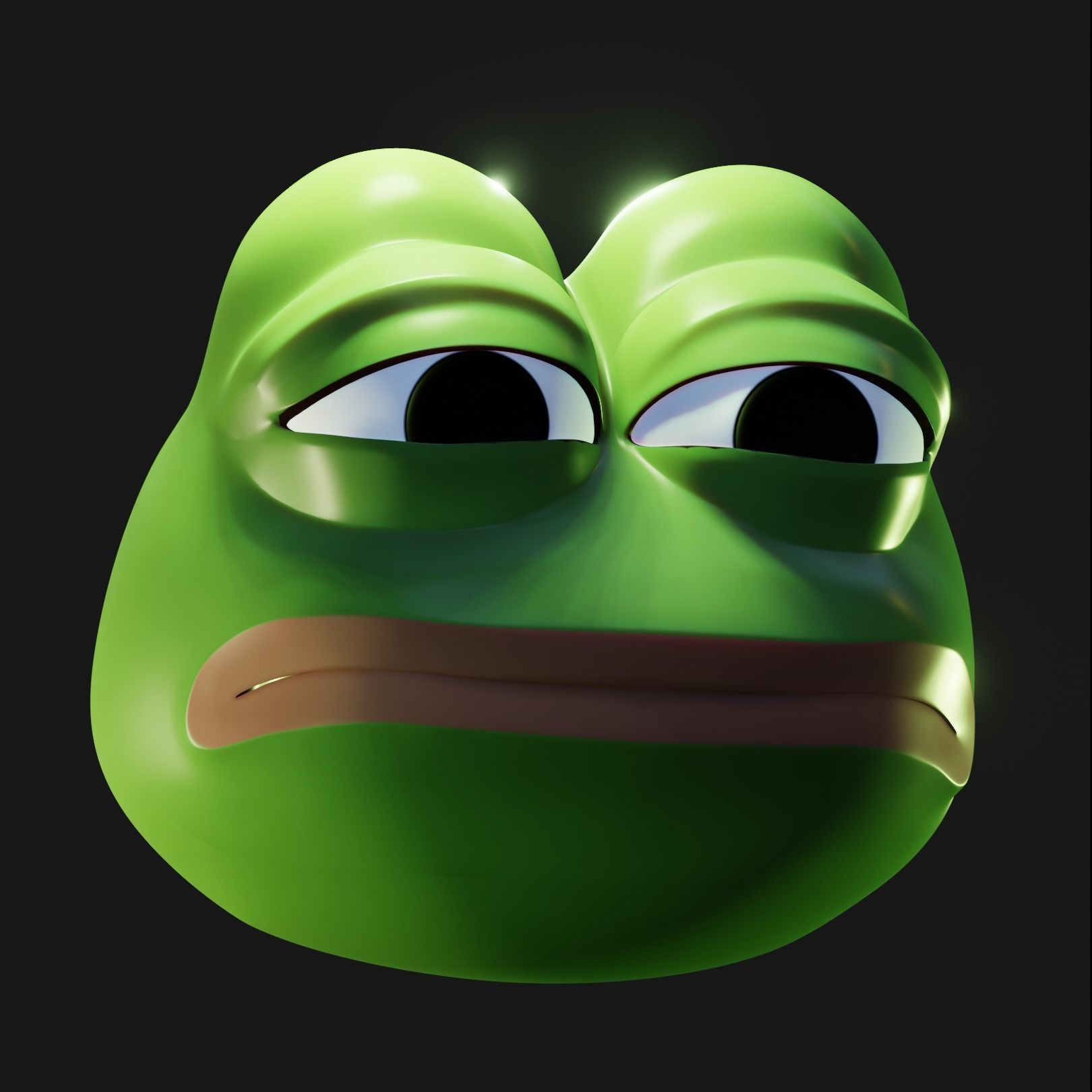 Feels Bad Man Pepe Low-poly 3D model_3