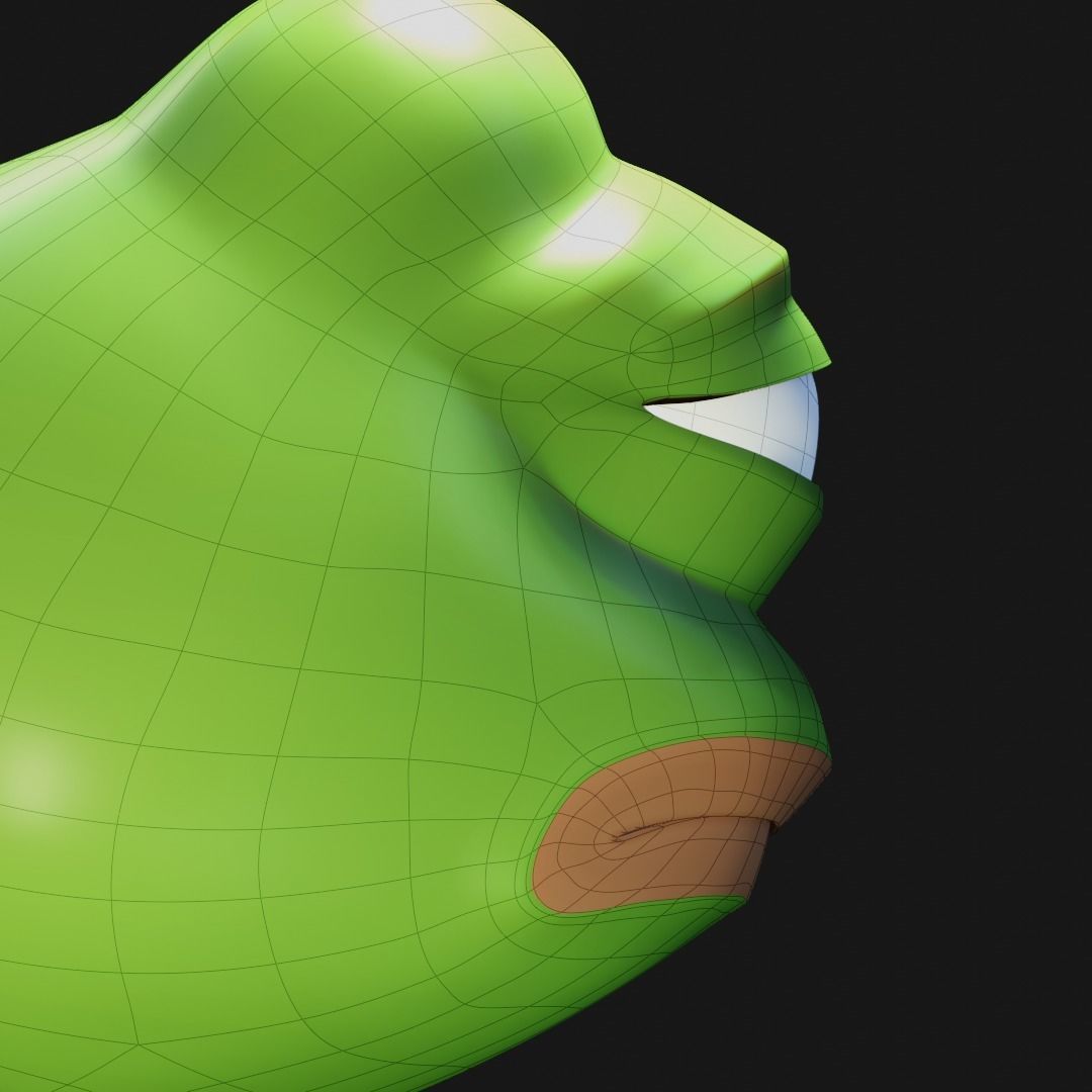 Feels Bad Man Pepe Low-poly 3D model_13