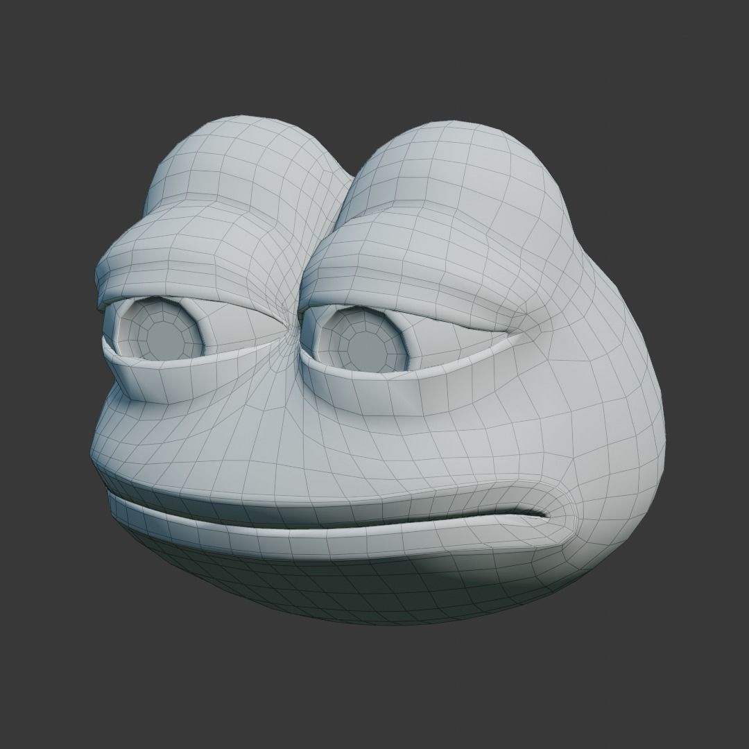 Feels Bad Man Pepe Low-poly 3D model_24