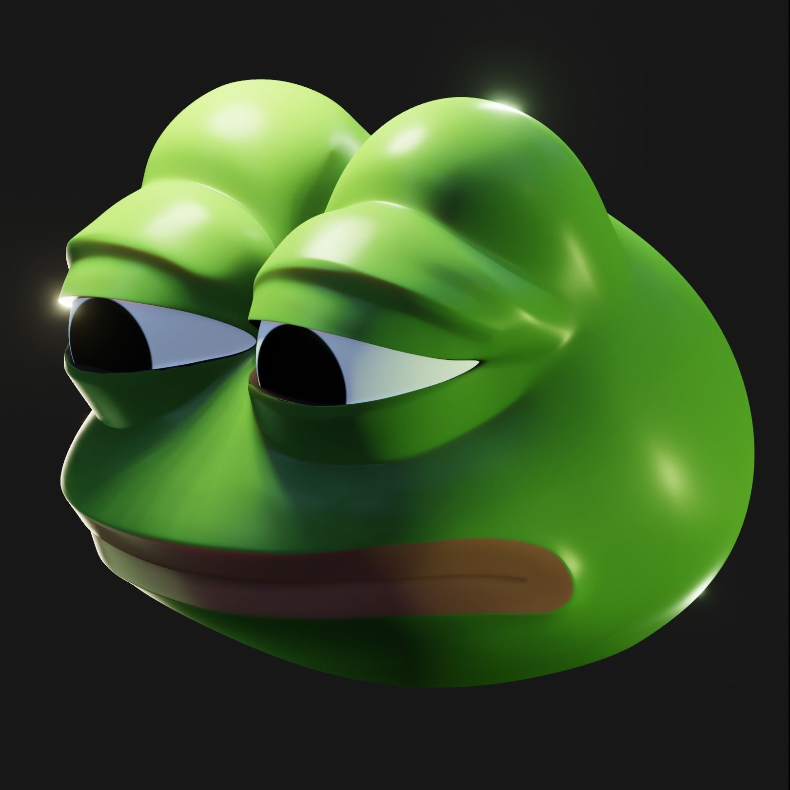 Feels Bad Man Pepe Low-poly 3D model_9