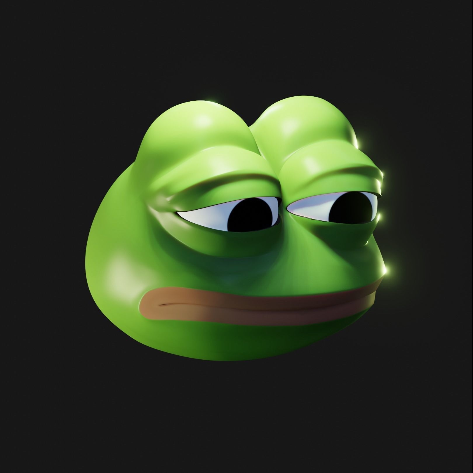 Feels Bad Man Pepe Low-poly 3D model_2