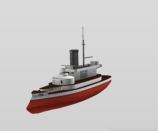 French coastal battleship La Tonnerre 3D print model