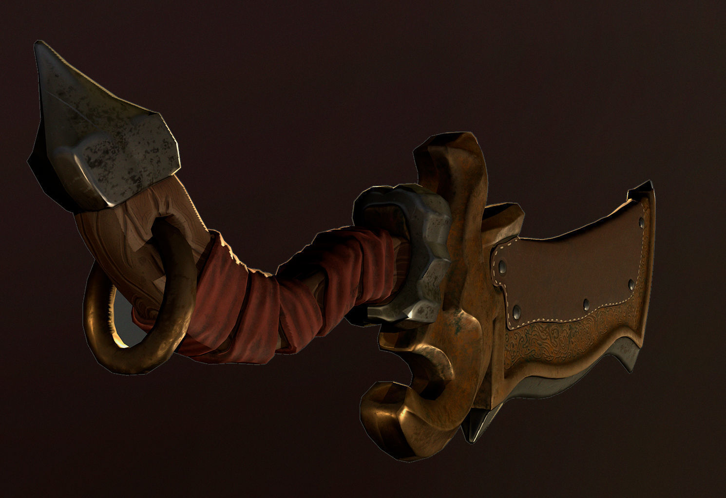 Old Sword Low-poly 3D model_4