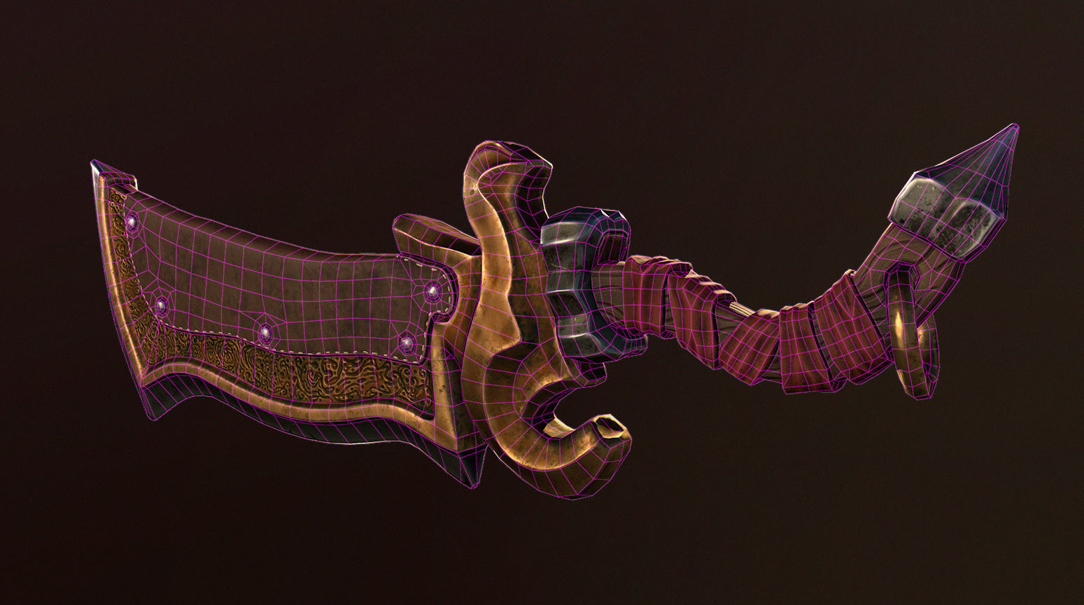 Old Sword Low-poly 3D model_12