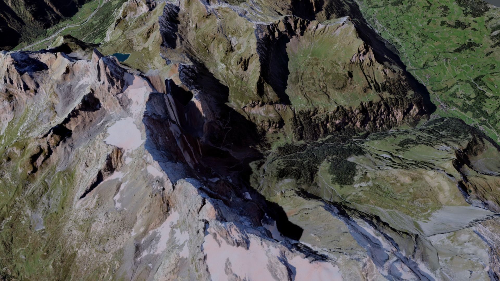 Mountain landscape Alps Switzerland 3D model_7