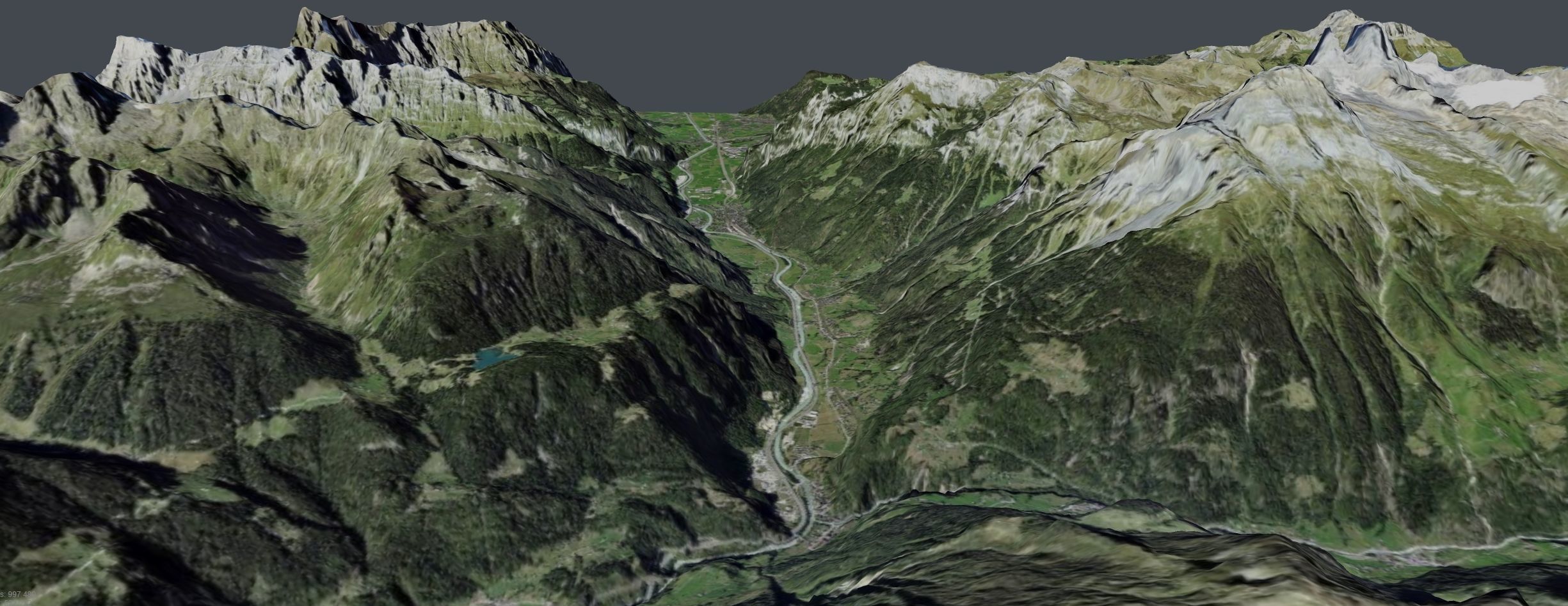 Mountain landscape Alps Switzerland 3D model_8