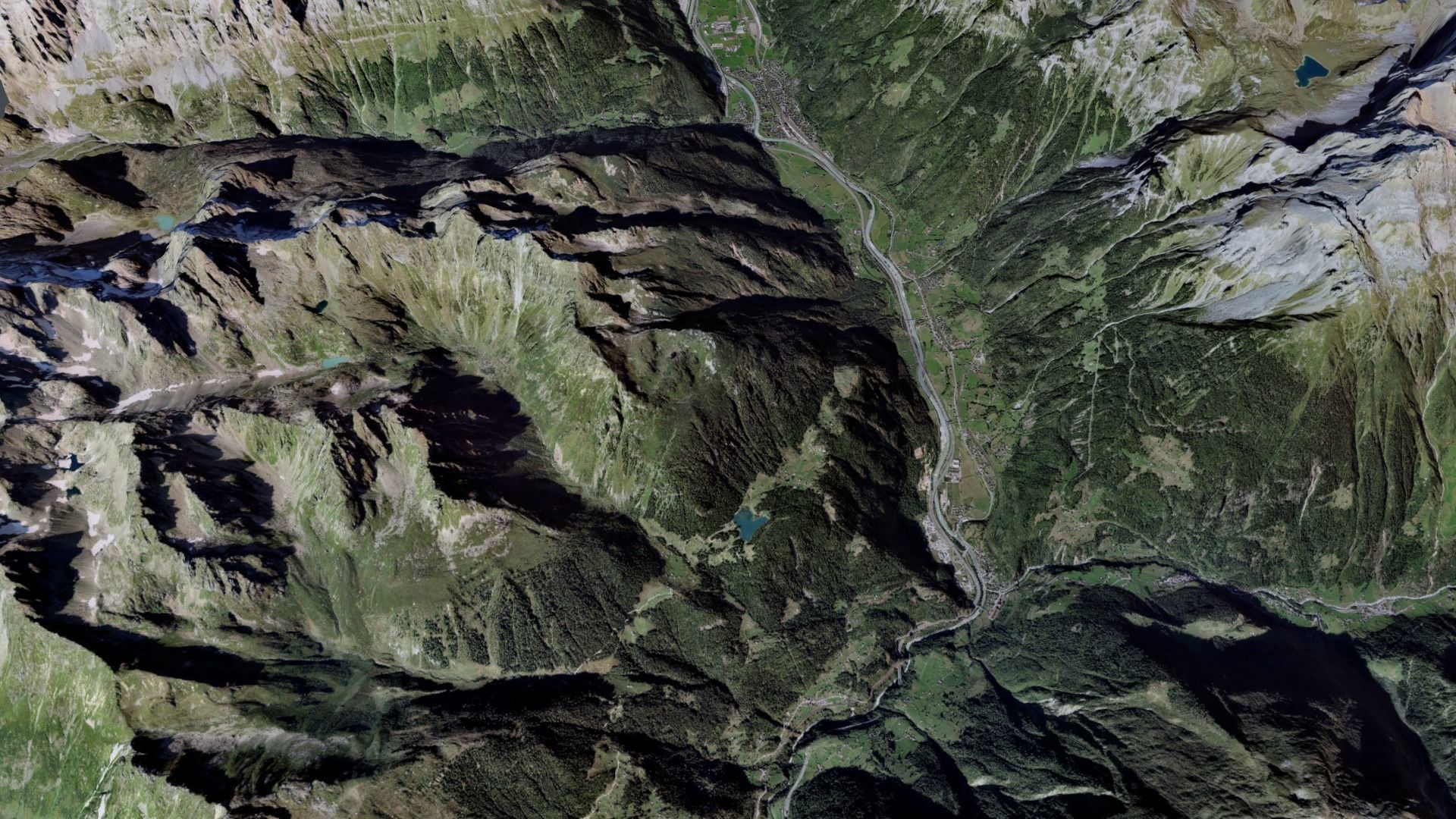 Mountain landscape Alps Switzerland 3D model_9