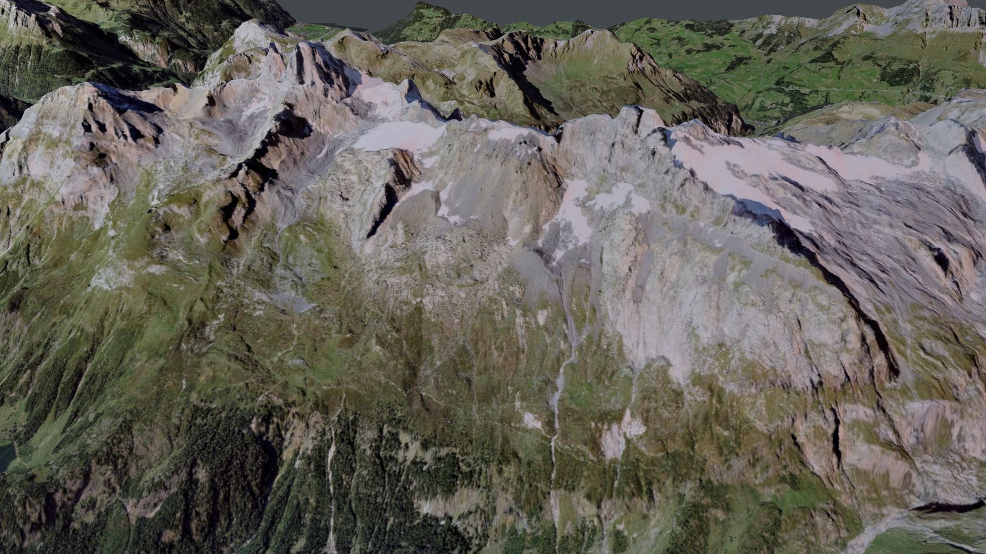 Mountain landscape Alps Switzerland 3D model_6