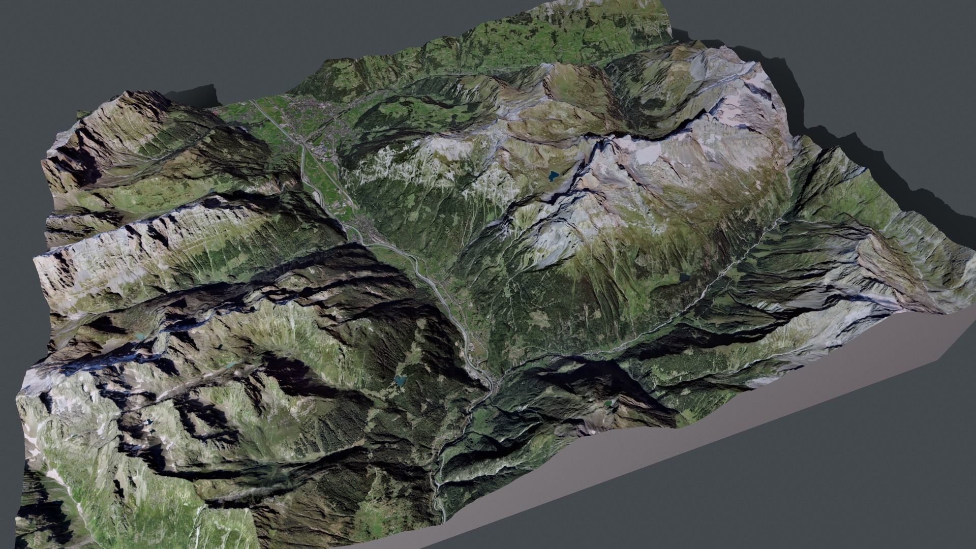 Mountain landscape Alps Switzerland 3D model_5