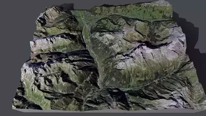 Mountain landscape Alps Switzerland  3D model