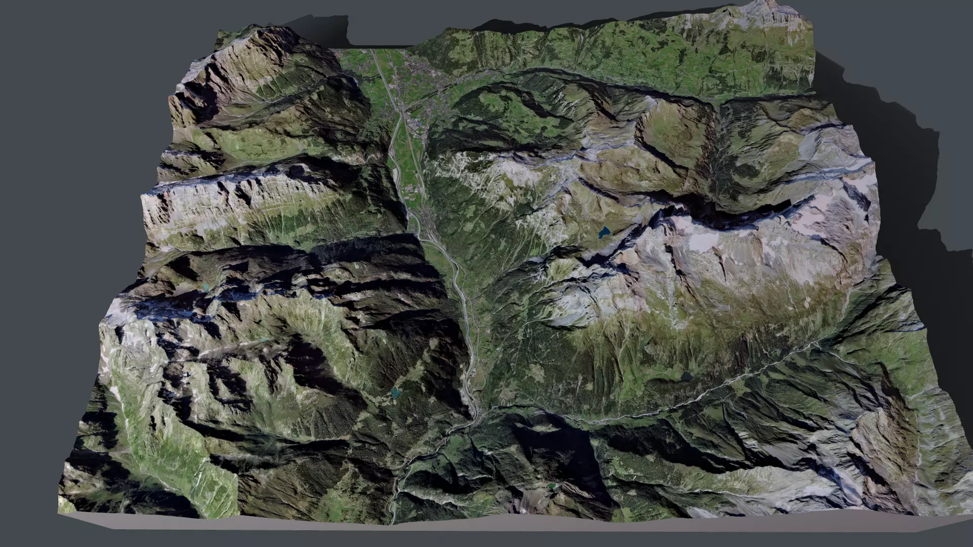 Mountain landscape Alps Switzerland 3D model_0