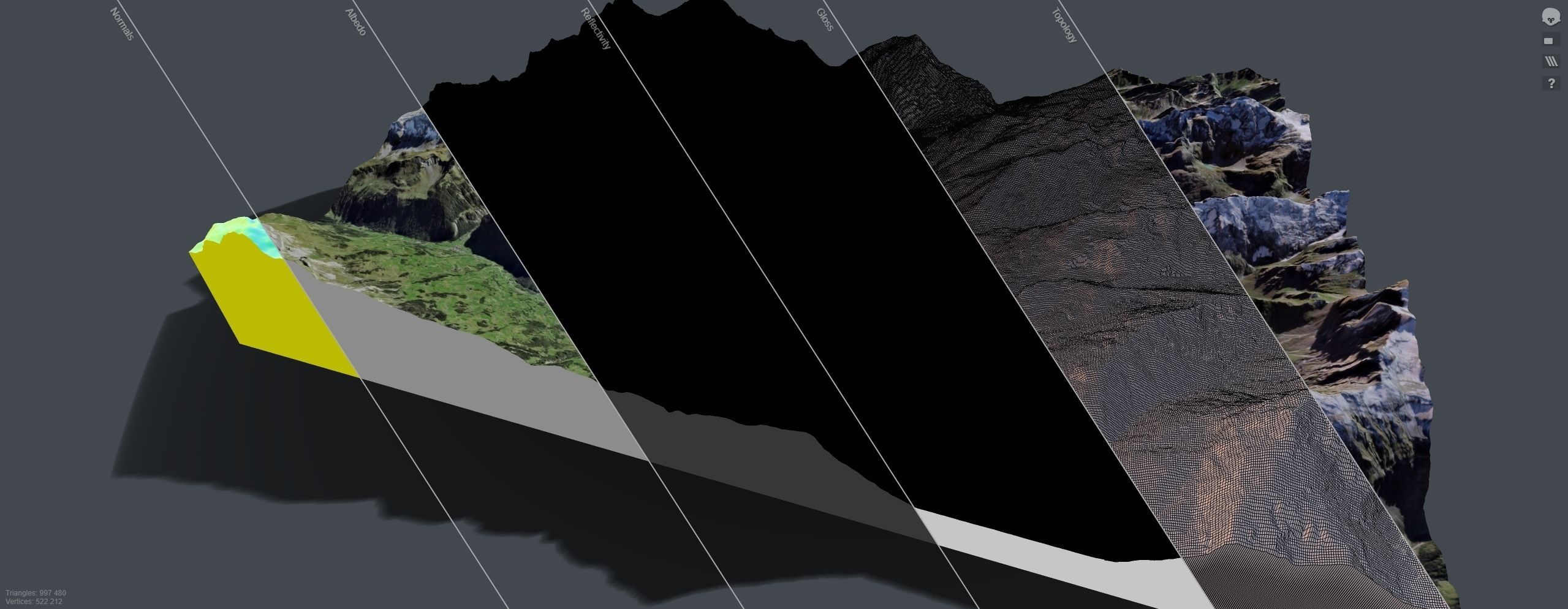 Mountain landscape Alps Switzerland 3D model_12