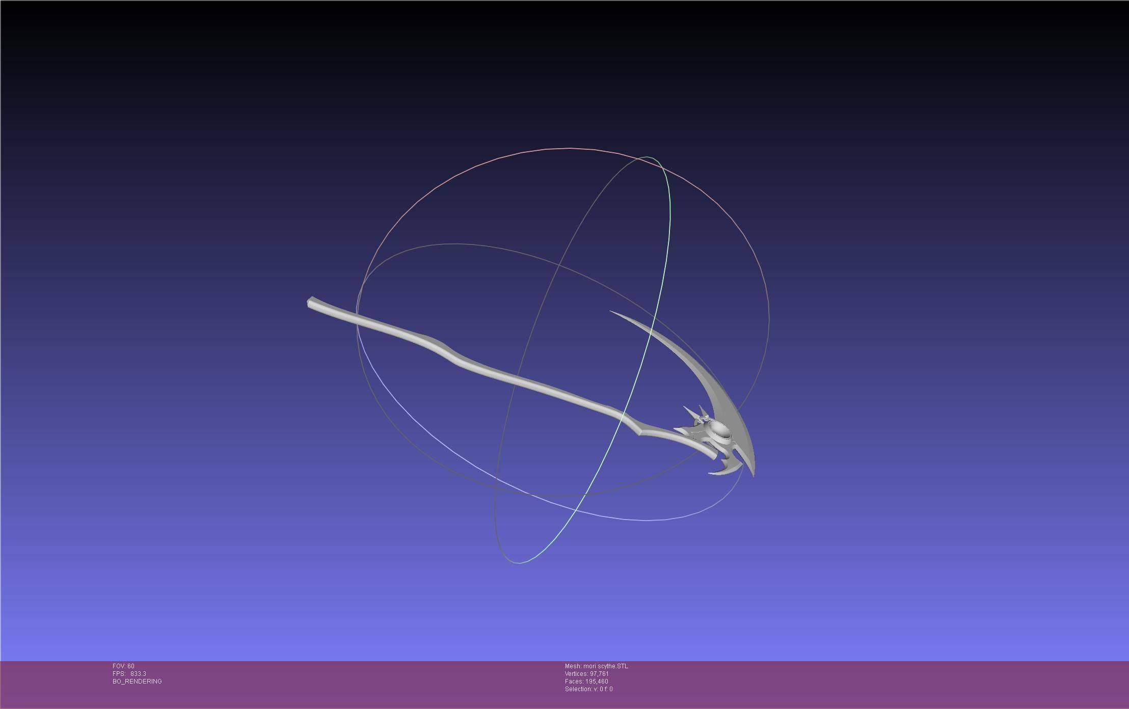 Hololive Mori Calliope Scythe Assembly 3D print model_18