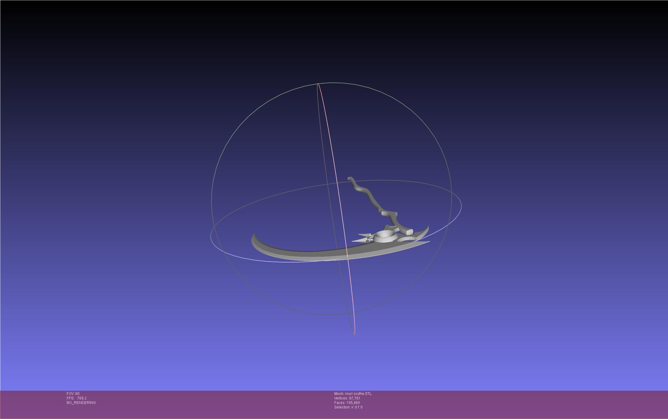 Hololive Mori Calliope Scythe Assembly 3D print model_13