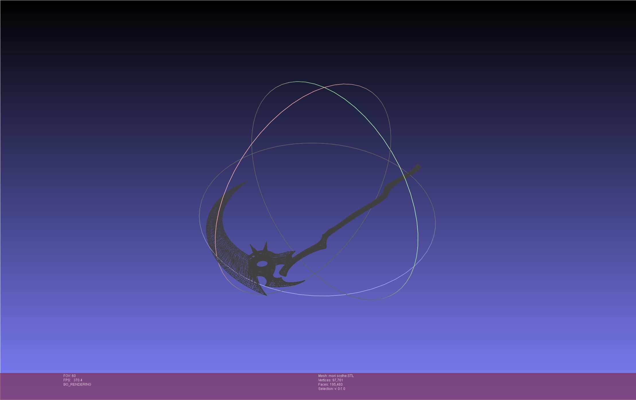 Hololive Mori Calliope Scythe Assembly 3D print model_24