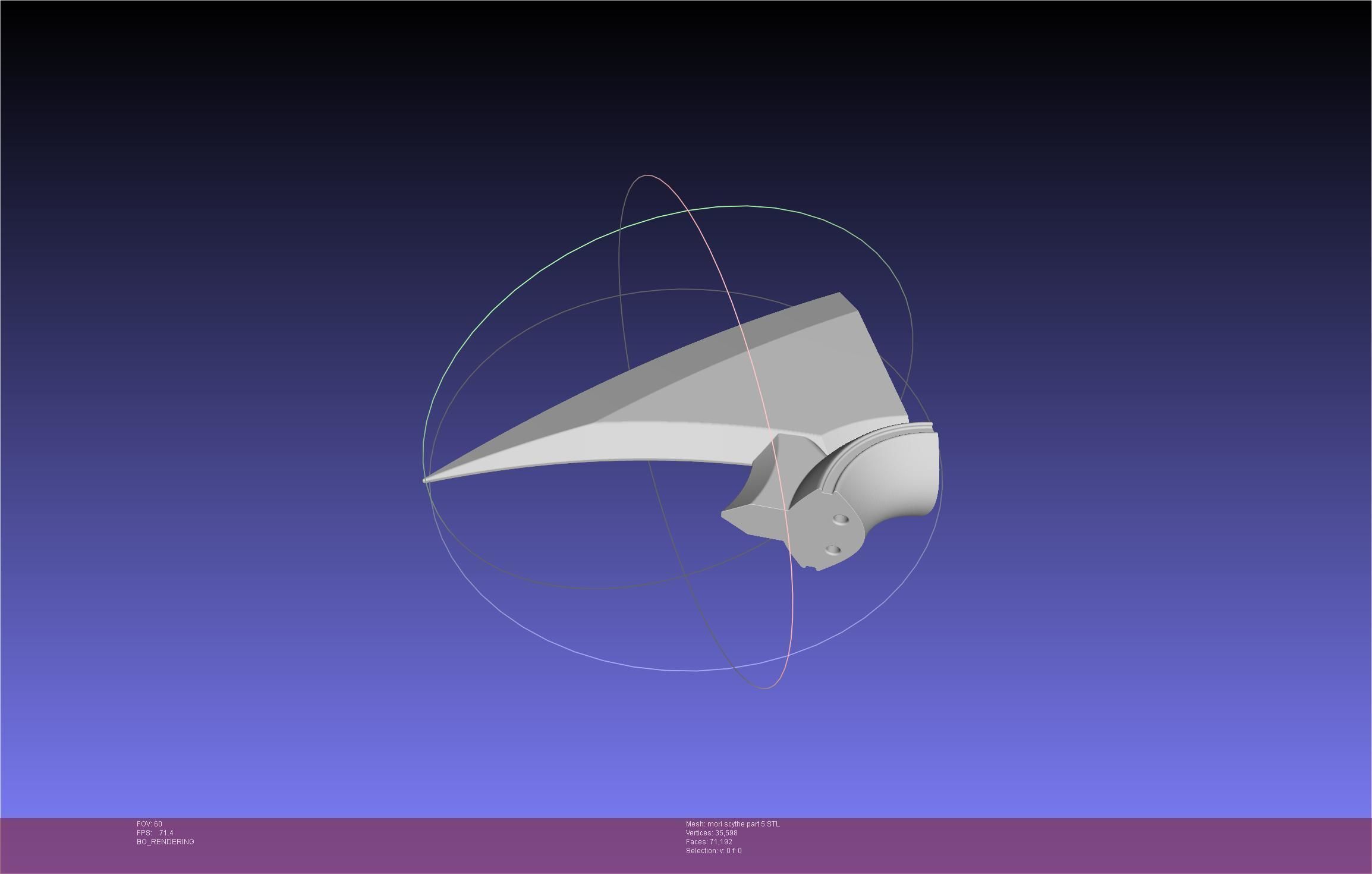 Hololive Mori Calliope Scythe Assembly 3D print model_80