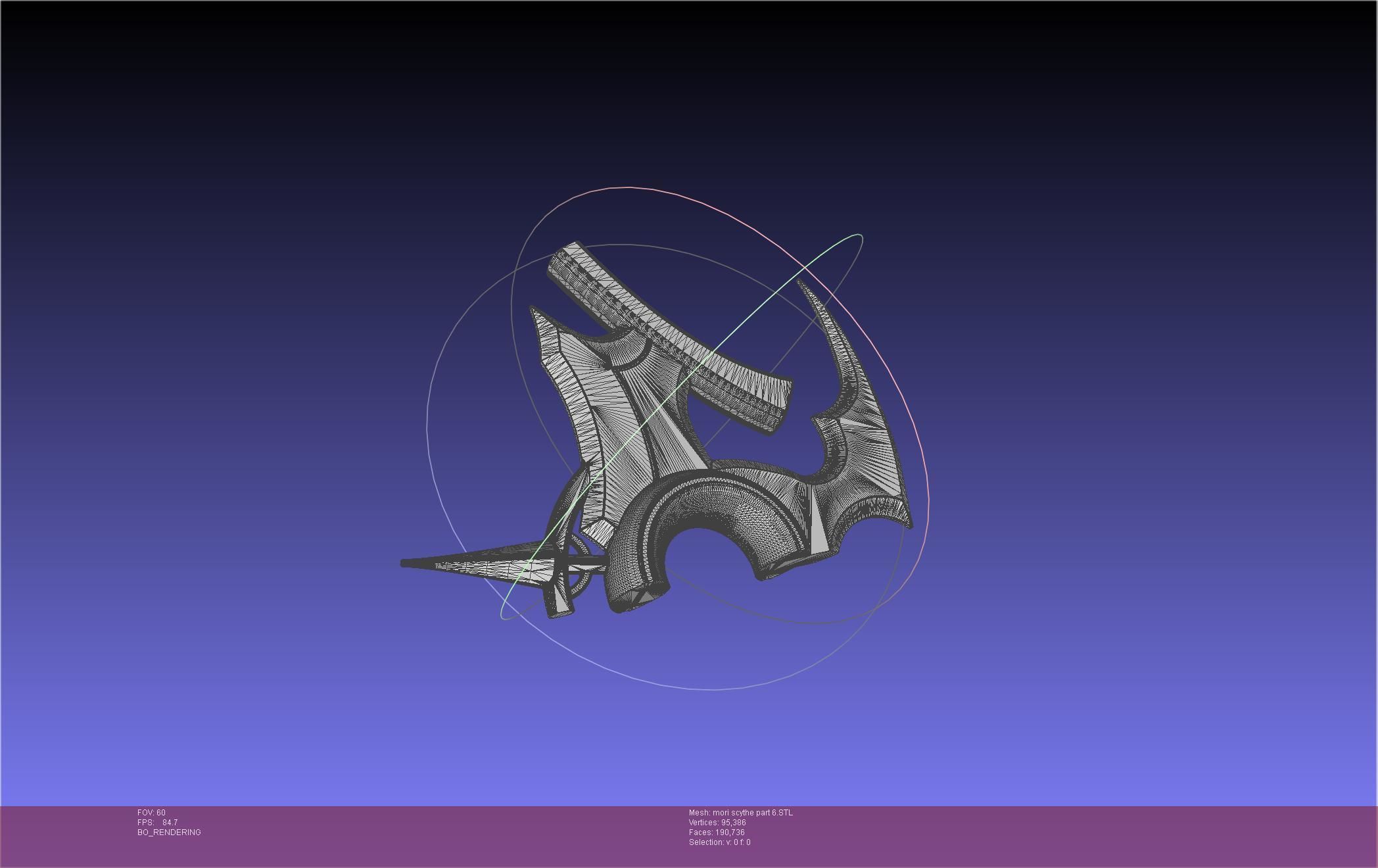 Hololive Mori Calliope Scythe Assembly 3D print model_99