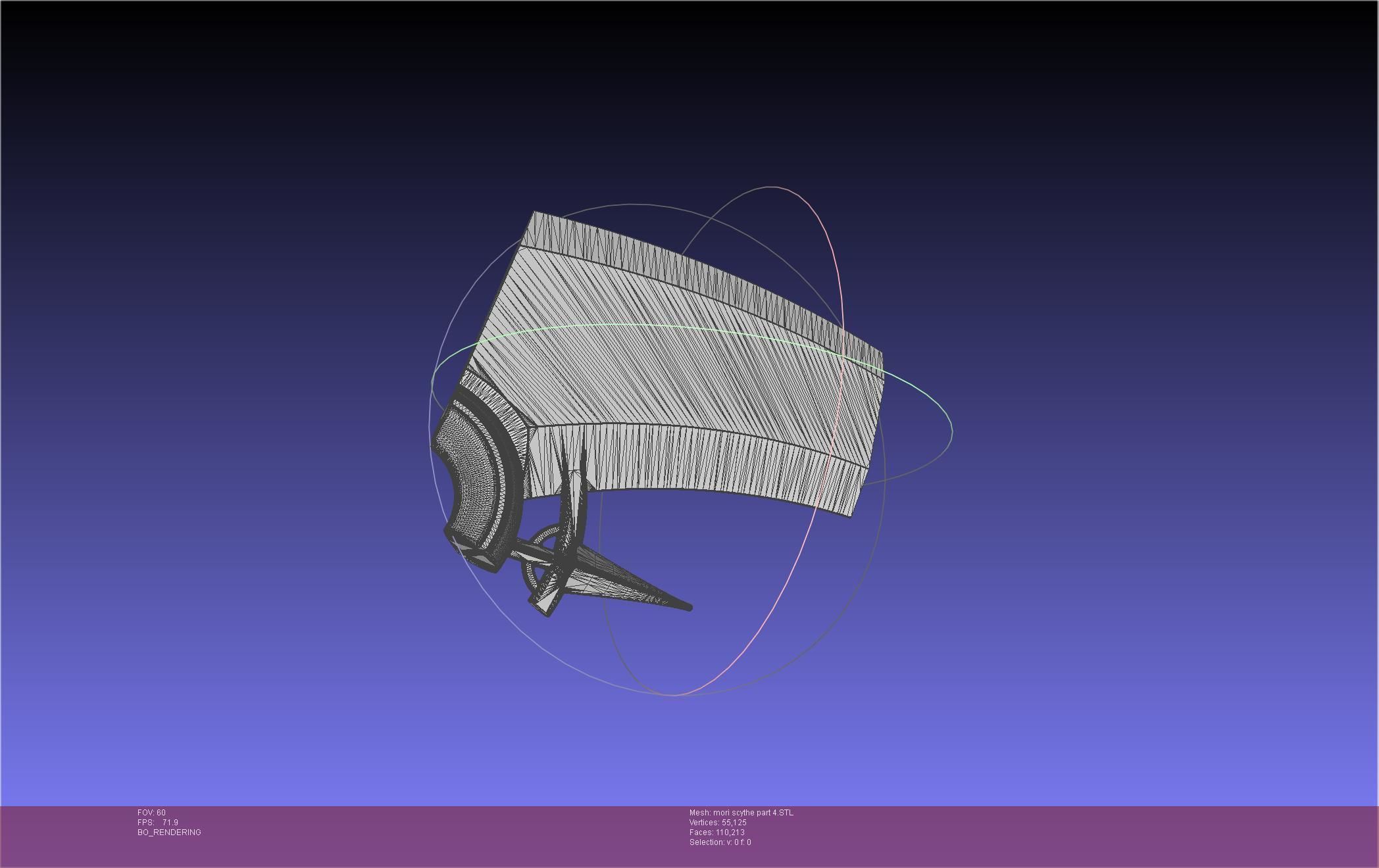 Hololive Mori Calliope Scythe Assembly 3D print model_75