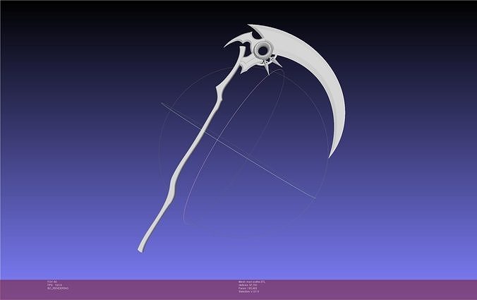 Hololive Mori Calliope Scythe Assembly 3D print model