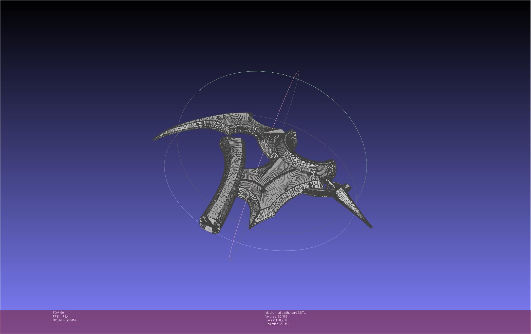 Hololive Mori Calliope Scythe Assembly 3D print model_95