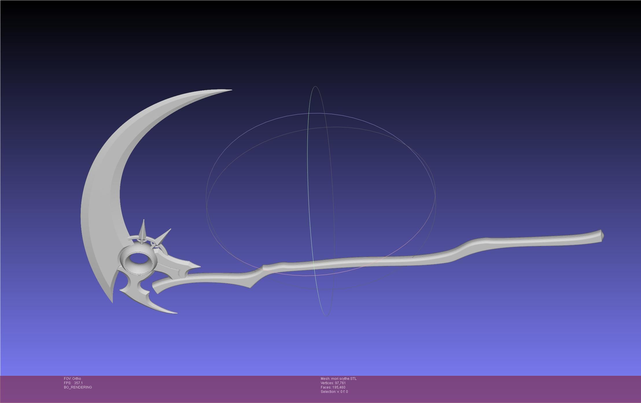 Hololive Mori Calliope Scythe Assembly 3D print model_28