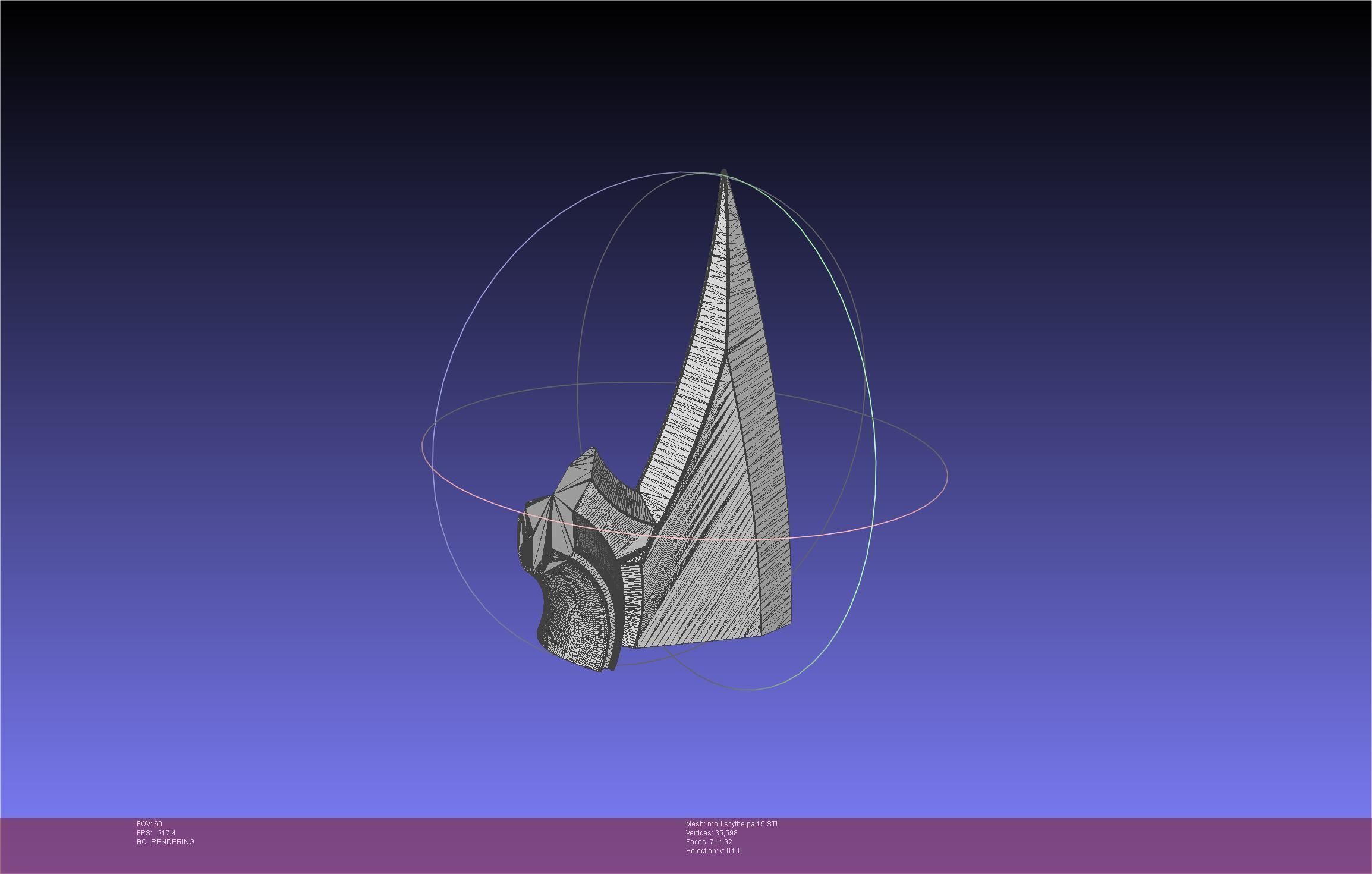 Hololive Mori Calliope Scythe Assembly 3D print model_84