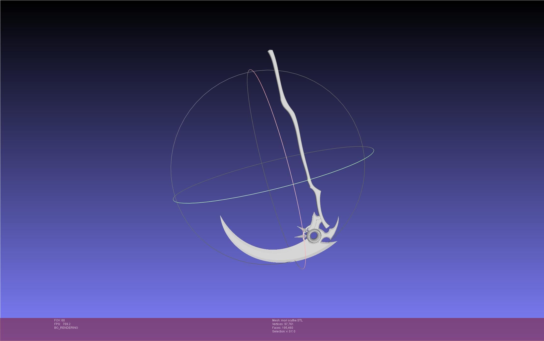Hololive Mori Calliope Scythe Assembly 3D print model_17