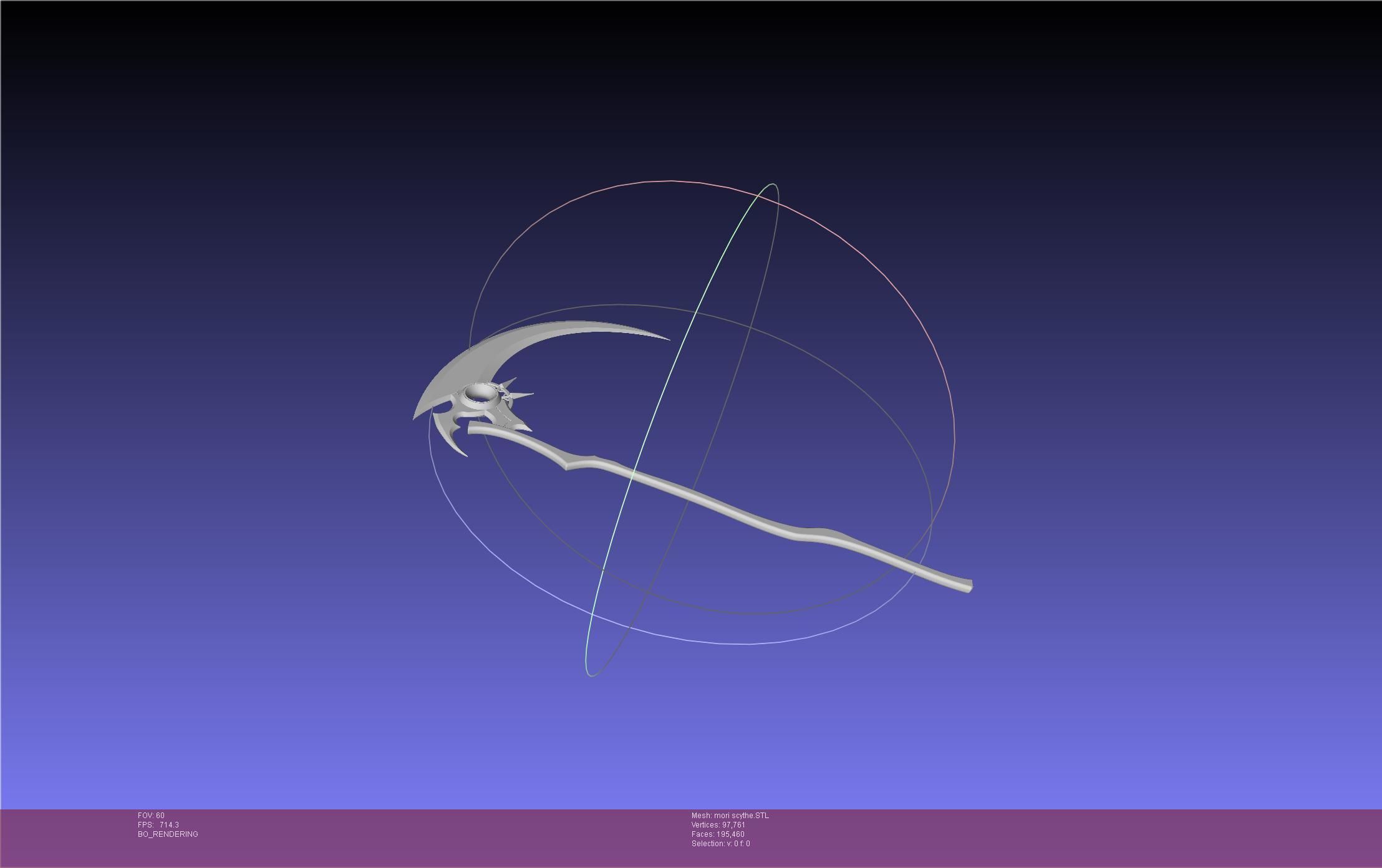 Hololive Mori Calliope Scythe Assembly 3D print model_14