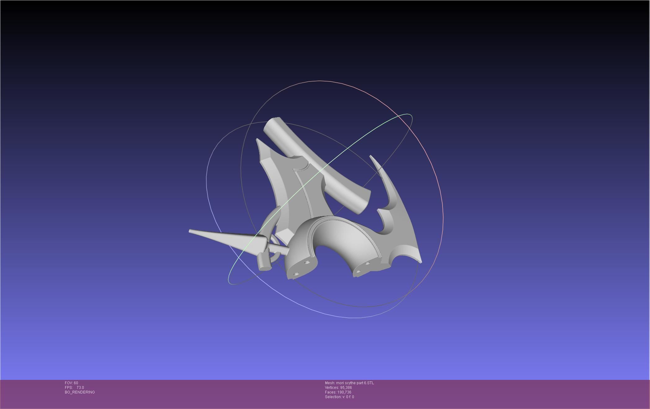 Hololive Mori Calliope Scythe Assembly 3D print model_92