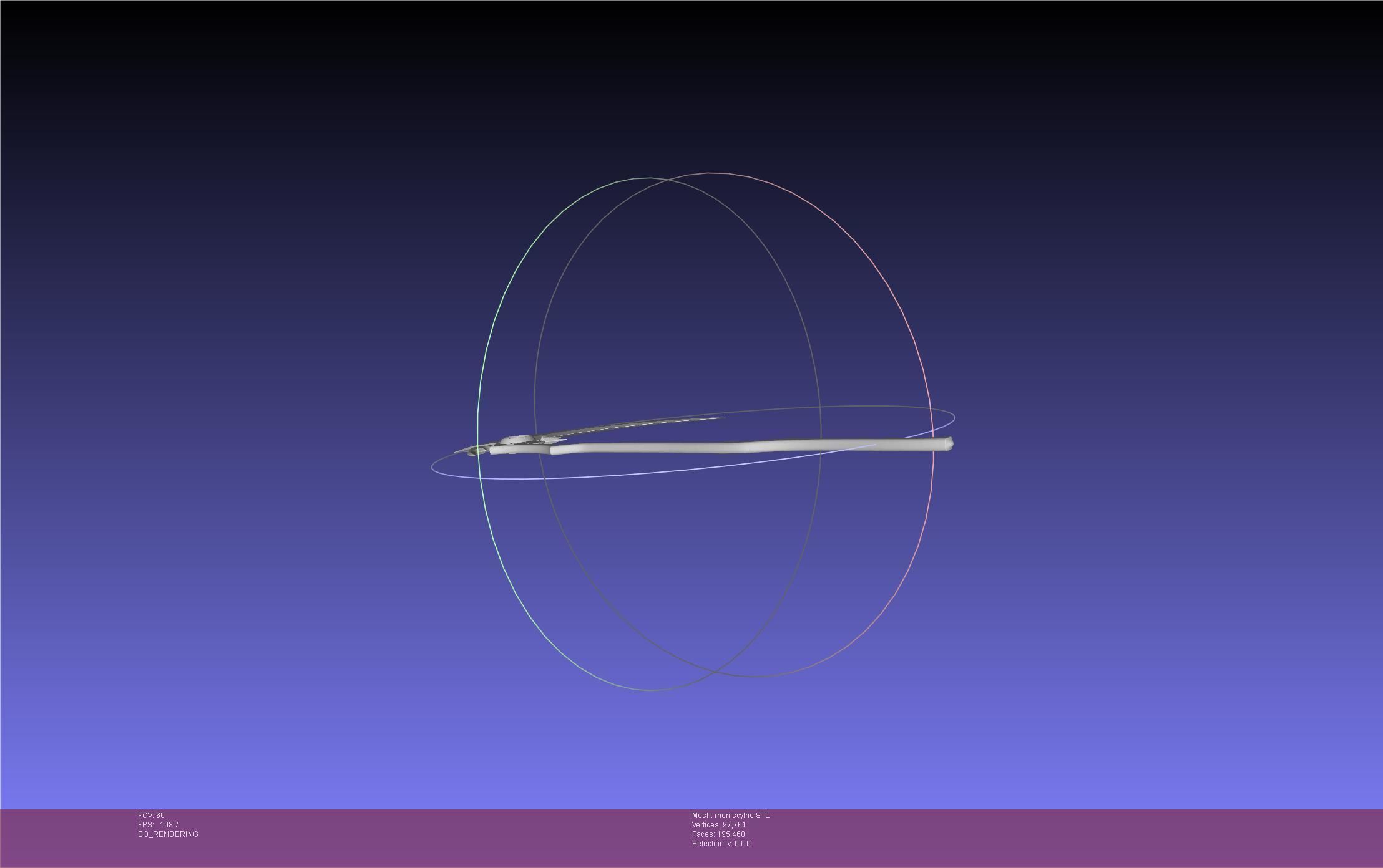 Hololive Mori Calliope Scythe Assembly 3D print model_5