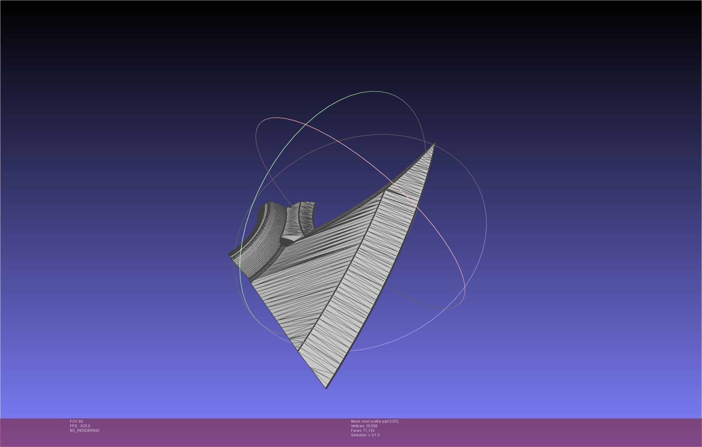 Hololive Mori Calliope Scythe Assembly 3D print model_86