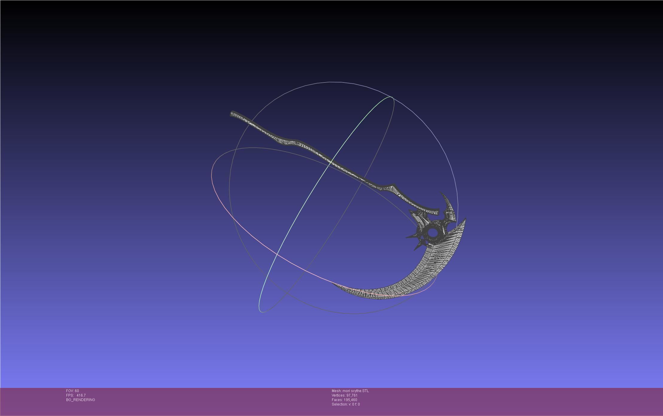 Hololive Mori Calliope Scythe Assembly 3D print model_20